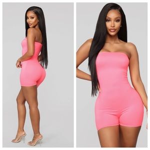 Fashion nova ( neon pink romper )